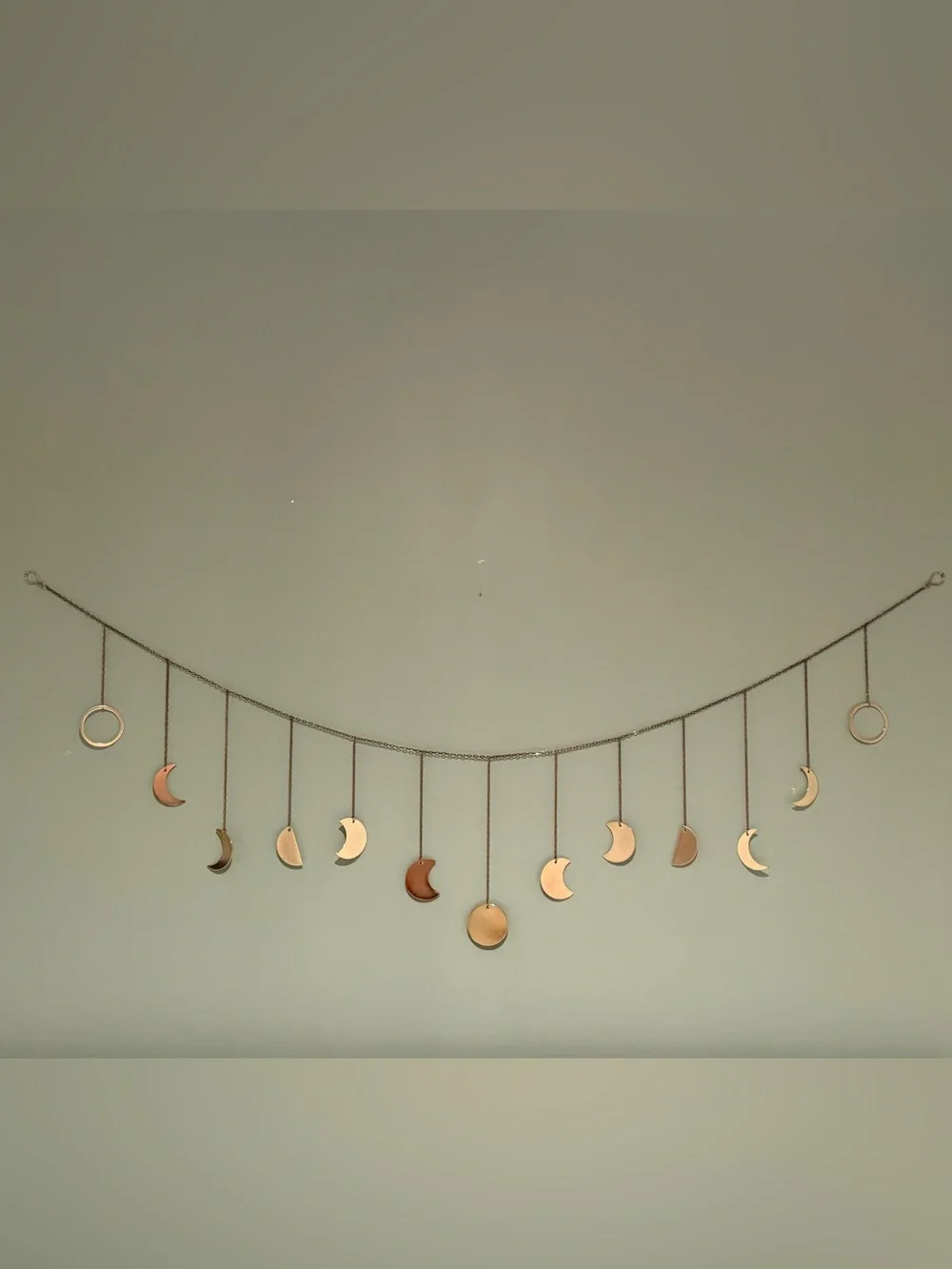 Moon Phase Hanging Wall Garland - Gold